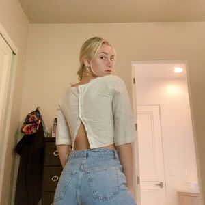 Free people crop top shirt. Unique!